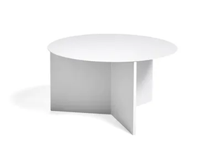 HAY - SLIT ROUND 65 WHITE - Round steel side table _ In Stock